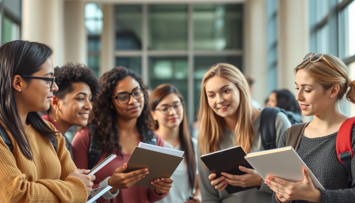 Modern university campus for students